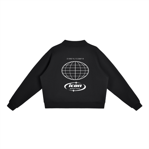 Essential Fleece Mock-Neck Crew Sweatshirt