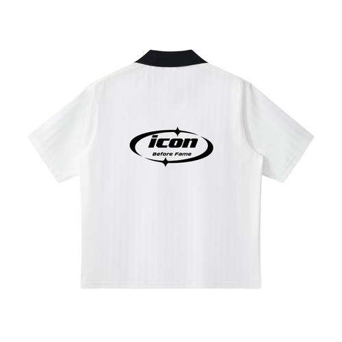 Contrast Collar Striped Soccer Jersey